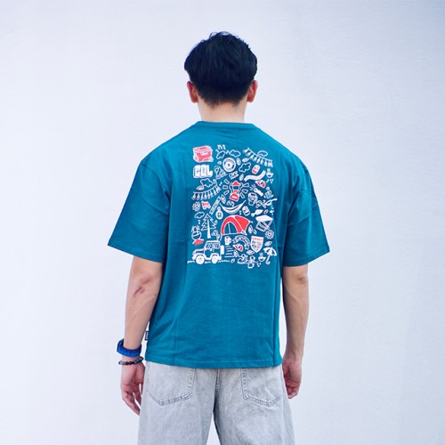 Coleman Camp Gear Unisex T-Shirt (Blue) (L Size)