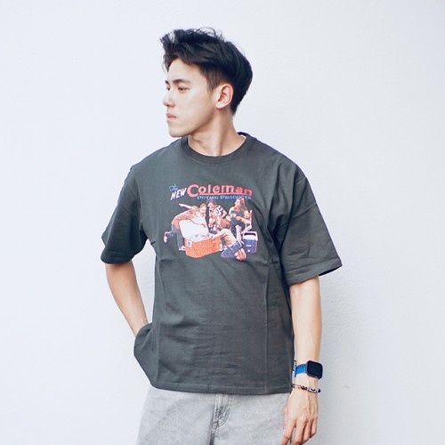 Coleman Cooler Unisex T-Shirt (L Size) (Charcoal)