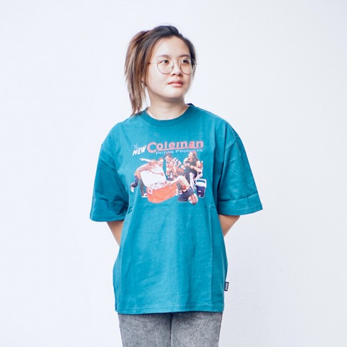 Coleman Cooler Unisex T-Shirt (L Size) (Blue)