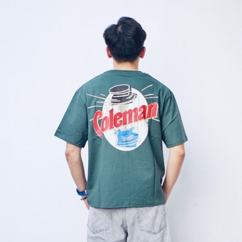 Coleman Vintage Lantern Unisex T-Shirt (Green) (L Size)