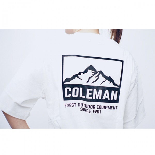 Coleman Mountain Print Unisex T-Shirt (White) (S Size)