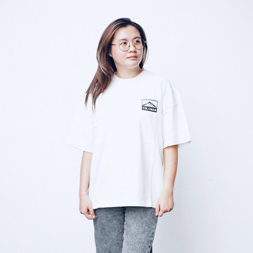 Coleman Mountain Print Unisex T-Shirt (White) (L Size)