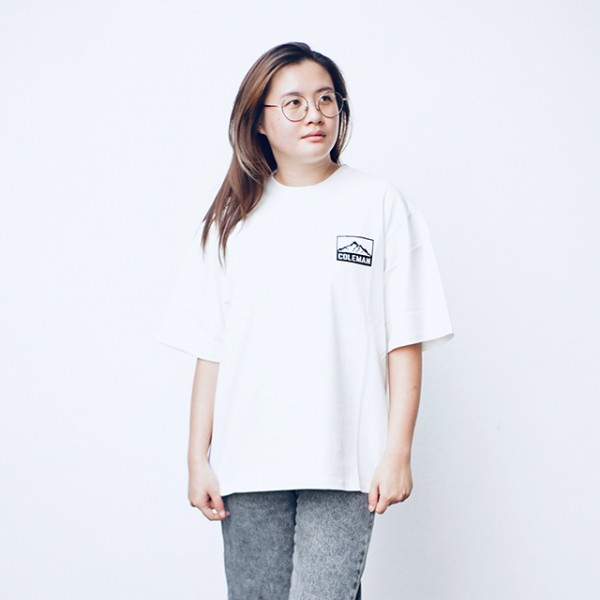 Coleman Mountain Print Unisex T-Shirt (White) (S Size)