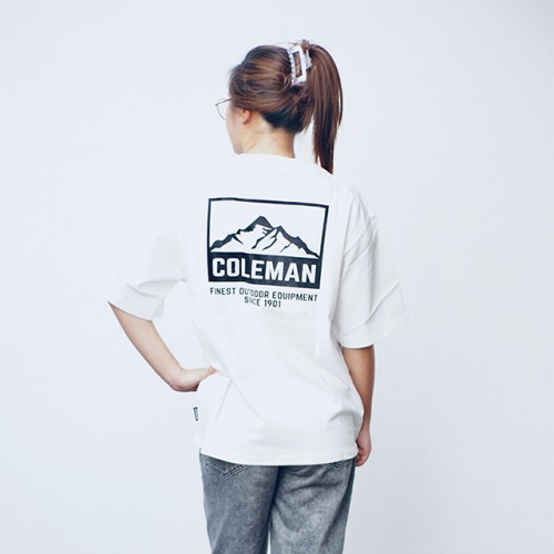 Coleman Mountain Print Unisex T-Shirt (White) (L Size)