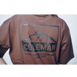 Coleman Mountain Print Unisex T-Shirt (Brown) (L Size)