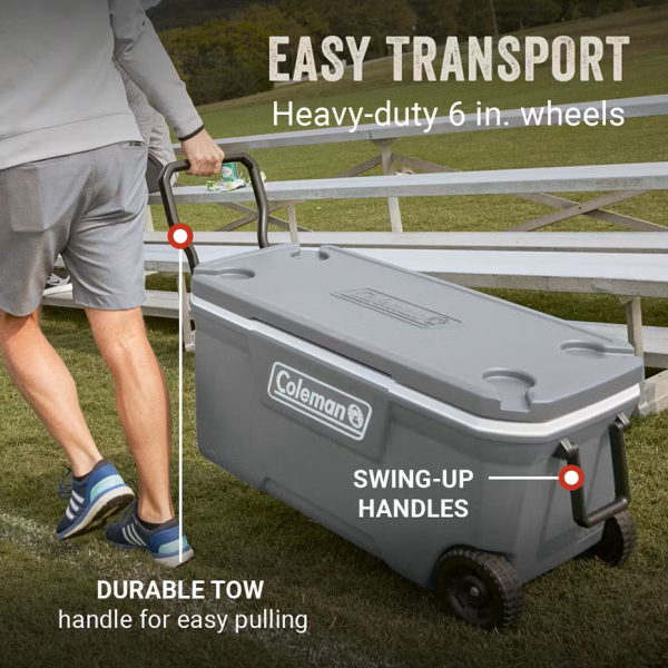 Coleman Classic Series 100QT/94.6L Wheeled Cooler (Rock)