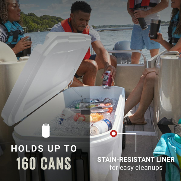 Coleman Classic Series 100QT Marine Wheeled Cooler (White) 