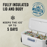 Coleman Classic Series 100QT Marine Wheeled Cooler (White) 