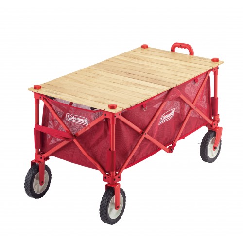 Coleman Outdoor Wagon Wood Roll Table (EX)