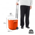 COLEMAN WHEELED COOLER 28QT (ORANGE)